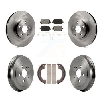 Front Rear Disc Brake Rotors Semi-Metallic Pads And Drum Kit For Toyota Corolla K8S-103438