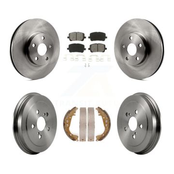 Front Rear Disc Brake Rotors Semi-Metallic Pads And Drum Kit For Toyota Corolla K8S-103439