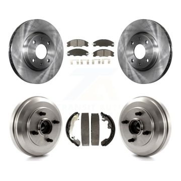 Front Rear Disc Brake Rotors Semi-Metallic Pads And Drum Kit For 2009-2011 Ford Focus K8S-103440