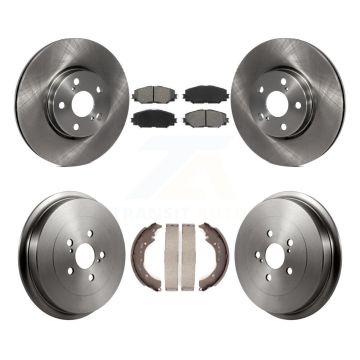 Front Rear Disc Brake Rotors Semi-Metallic Pads And Drum Kit For Toyota Corolla K8S-103446