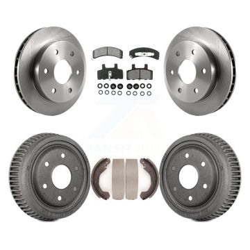 Front Rear Brake Rotors Semi-Metallic Pad & Drum Kit For Chevrolet K1500 GMC Yukon Blazer K8S-103447