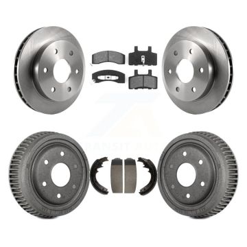 Front Rear Brake Rotors Semi-Metallic Pad & Drum Kit For GMC Yukon With 11" Diameter K8S-103450