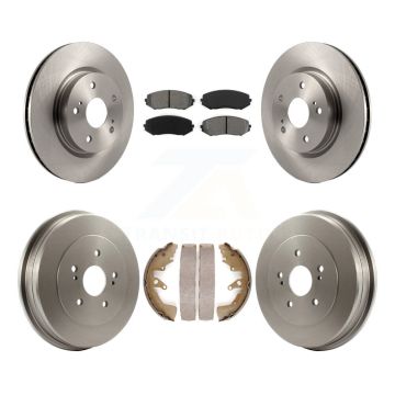 Front Rear Disc Brake Rotors Semi-Metallic Pad Drum Kit For 2006-2008 Suzuki Grand Vitara K8S-103452
