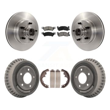 Front Rear Disc Brake Rotor Hub Semi-Metallic Pad Drum Kit For Chevrolet Astro GMC Safari K8S-103462