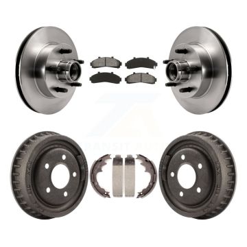 Front Rear Brake Rotor Semi-Metallic Pad Drum Kit For Ford Ranger Mazda B4000 B3000 B2500 K8S-103469