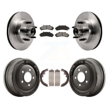 Front Rear Brake Rotor Semi-Metallic Pad Drum Kit For Ford Ranger Mazda B4000 B3000 B2500 K8S-103470