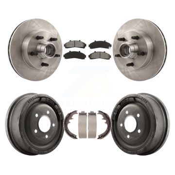 Front Rear Brake Rotors Semi-Metallic Pad Drum Kit For Mazda B4000 With 10" Diameter K8S-103474