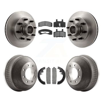 Front Rear Brake Rotors Semi-Metallic Pad Drum Kit For C2500 Chevrolet GMC C1500 Suburban K8S-103479