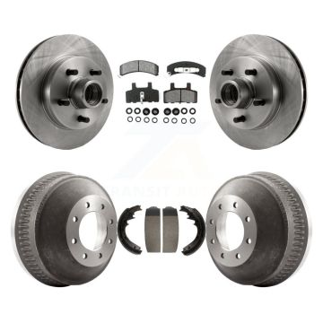 Front Rear Disc Brake Rotor Semi-Metallic Pad & Drum Kit For C1500 Suburban Chevrolet GMC K8S-103480