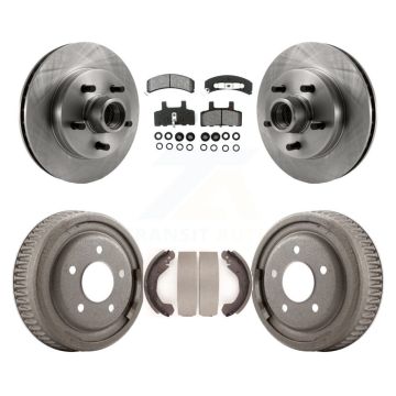 Front Rear Disc Brake Rotors Hub Assembly Semi-Metallic Pads And Drum Kit For GMC Yukon K8S-103484