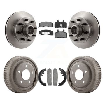 Front Rear Disc Brake Rotor Hub Semi-Metallic Pad & Drum Kit For Chevrolet C1500 Suburban K8S-103485