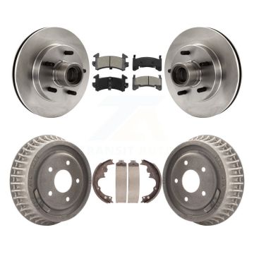 Front Rear Brake Rotor Semi-Metallic Pad & Drum Kit For 2003 Chevrolet S10 GMC Sonoma RWD K8S-103486
