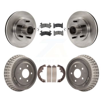 Front Rear Brake Rotor Hub Semi-Metallic Pad Drum Kit For Chevrolet S10 GMC Sonoma Blazer K8S-103487