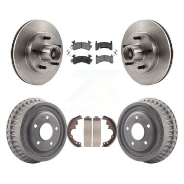 Front Rear Brake Rotor Semi-Metallic Pad & Drum Kit For Chevrolet Camaro Pontiac Firebird K8S-103488