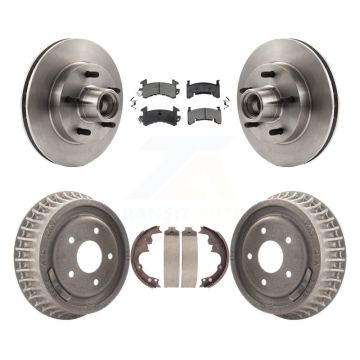 Front Rear Disc Brake Rotor Semi-Metallic Pad Drum Kit For Chevrolet S10 GMC Sonoma Jimmy K8S-103489