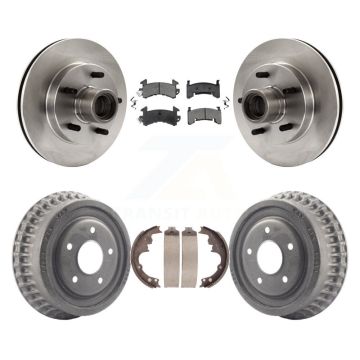 Front Rear Brake Rotor Semi-Metallic Pad Drum Kit For GMC Sonoma Chevrolet S10 Blazer S15 K8S-103490