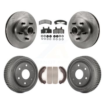 Front Rear Disc Brake Rotor Hub Assembly Semi-Metallic Pad And Drum Kit For GMC Yukon RWD K8S-103493