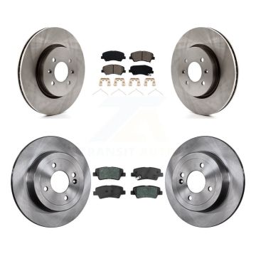 Front Rear Disc Brake Rotors And Semi-Metallic Pads Kit For Kia Rio Hyundai Accent K8S-103506