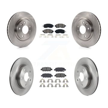 Front Rear Brake Rotors Semi-Metallic Pad Kit For Nissan LEAF With Electric Parking K8S-103536
