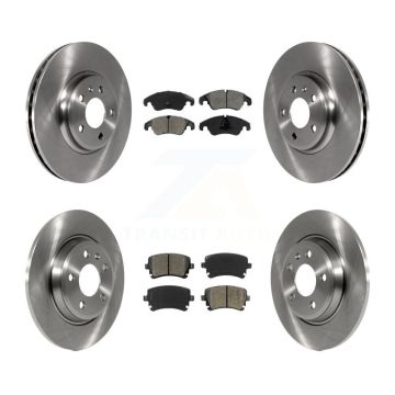 Front Rear Disc Brake Rotors And Semi-Metallic Pads Kit For 2013 Audi A4 allroad K8S-103538