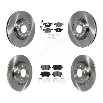 Front Rear Disc Brake Rotors & Semi-Metallic Pad Kit For 2009 Audi A4 Quattro Convertible K8S-103540