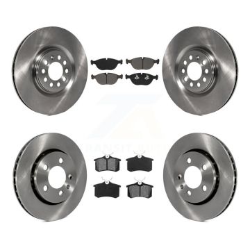Front Rear Disc Brake Rotors And Semi-Metallic Pads Kit For 2006 Audi TT Quattro 3.2L K8S-103541