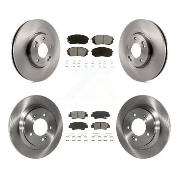 Front Rear Disc Brake Rotors And Semi-Metallic Pads Kit For Kia Soul EV K8S-103548