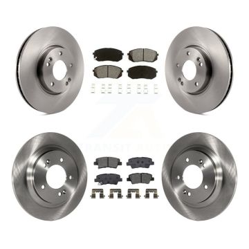 Front Rear Brake Rotors Semi-Metallic Pad Kit For 16 Kia Soul EV From Chassis VIN #160921 K8S-103549