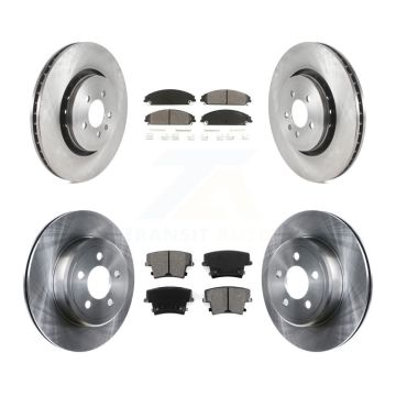 Front Rear Disc Brake Rotors And Semi-Metallic Pads Kit For Dodge Charger K8S-103551