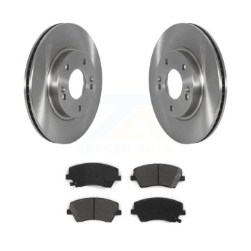 Front Disc Brake Rotors And Semi-Metallic Pads Kit For 2017-2022 Hyundai Ioniq Kia Niro K8S-103593