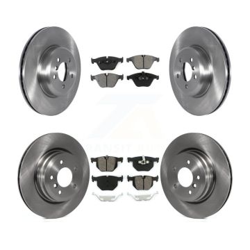 Front Rear Disc Brake Rotor And Semi-Metallic Pad Kit For 2012 BMW 335i Convertible/Coupe K8S-103595