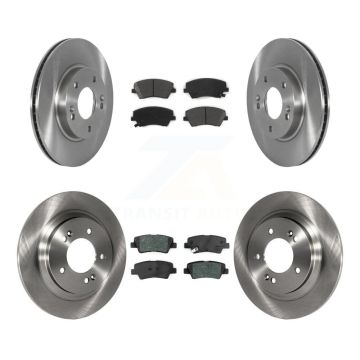 Front Rear Disc Brake Rotors And Semi-Metallic Pads Kit For Hyundai Ioniq Kia Niro K8S-103602