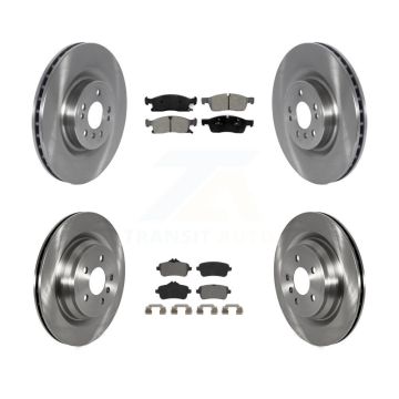 Front Rear Brake Rotors & Semi-Metallic Pad Kit For Mercedes-Benz GLE400 With AMG Package K8S-103604