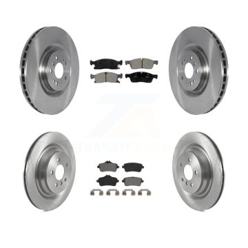 Front Rear Brake Rotor & Semi-Metallic Pad Kit For Mercedes-Benz GL350 GLS450 GL450 ML250 K8S-103605