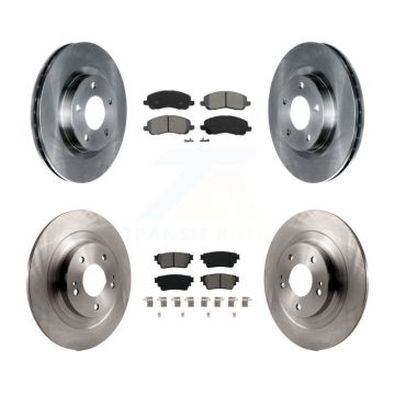 Front Rear Disc Brake Rotors And Semi-Metallic Pads Kit For Mitsubishi Outlander K8S-103612
