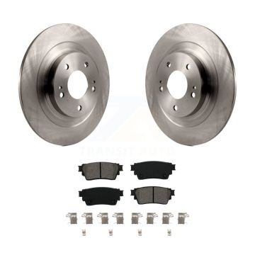 Rear Disc Brake Rotor & Semi-Metallic Pad Kit For Mitsubishi Outlander Eclipse Cross PHEV K8S-103614