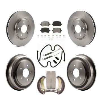 Front Rear Disc Brake Rotors Semi-Metallic Pads And Drum Kit (7Pc) For Chevrolet Malibu K8S-103616