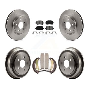 Front Rear Disc Brake Rotors Semi-Metallic Pads And Drum Kit For Chevrolet Malibu K8S-103619