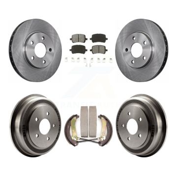 Front Rear Disc Brake Rotors Semi-Metallic Pads And Drum Kit For Chevrolet Malibu K8S-103621