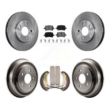 Front Rear Disc Brake Rotors Semi-Metallic Pads And Drum Kit For Chevrolet Malibu K8S-103622