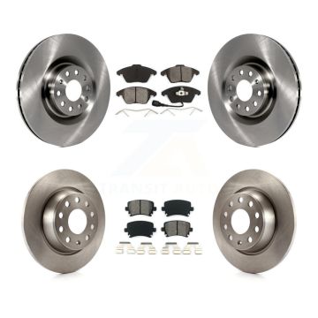 Front Rear Disc Brake Rotors And Semi-Metallic Pads Kit For Volkswagen CC K8S-103637