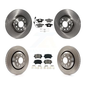 Front Rear Disc Brake Rotors And Semi-Metallic Pads Kit For Volkswagen CC K8S-103638