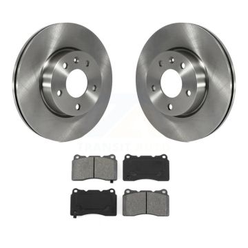 Front Disc Brake Rotors And Semi-Metallic Pads Kit For 2019 Cadillac ATS Base K8S-103664