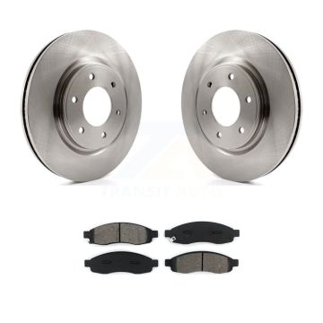Front Disc Brake Rotors And Semi-Metallic Pads Kit For 2007 Nissan TITAN From 04 07 K8S-103665
