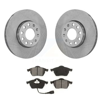 Front Disc Brake Rotors And Semi-Metallic Pads Kit For Audi A6 Quattro 100 K8S-103670