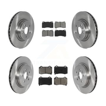 Front Rear Brake Rotor Semi-Metallic Pad Kit For 2017-2019 Tesla X S With Brembo Calipers K8S-103672