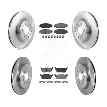 Front Rear Disc Brake Rotors And Semi-Metallic Pads Kit For Ram 1500 K8S-103673