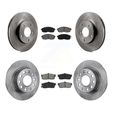 Front Rear Disc Brake Rotor And Semi-Metallic Pad Kit For 1999 Nissan Maxima From 04 K8S-103679