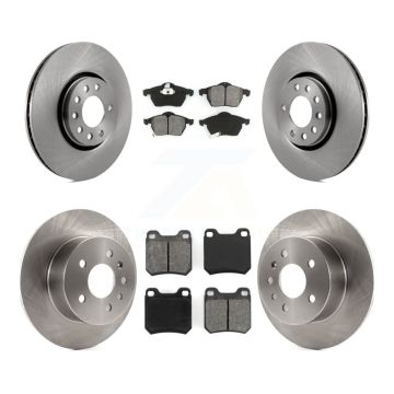 Front Rear Disc Brake Rotors And Semi-Metallic Pads Kit For 1999-2002 Saab 9-3 Viggen K8S-103683