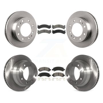 Front Rear Disc Brake Rotors And Semi-Metallic Pads Kit For Chevrolet Express 4500 K8S-103690